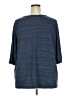 Catherines Marled Blue Short Sleeve Henley Size 2X Petite - photo 2