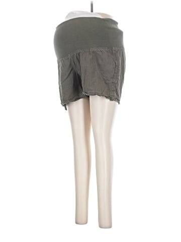 Isabel Maternity Khaki Shorts (view 1)