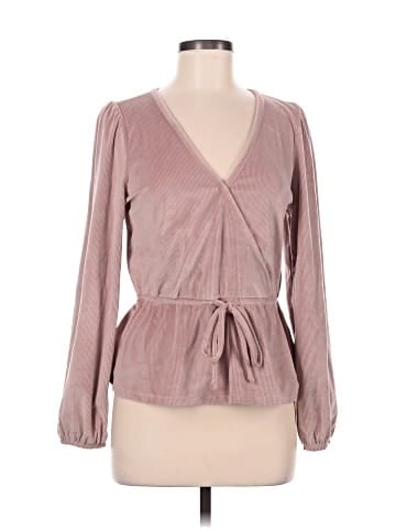 Madewell Corduroy Tie-Front Faux-Wrap Top (view 1)