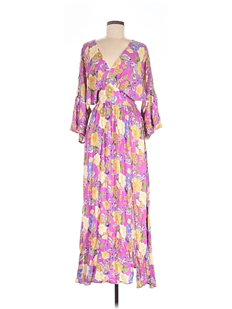 Pre-owned Aakaa Casual Dress In Purple