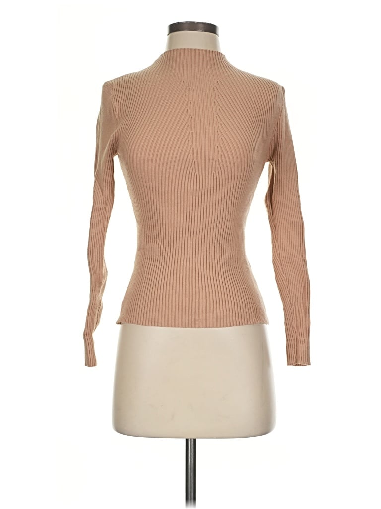 Pre-owned Zesica Turtleneck Sweater In Tan