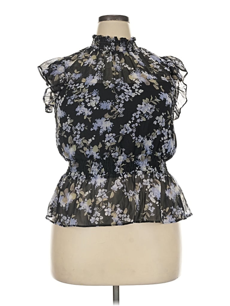 Pre-owned Great Jones Sleeveless Blouse In Black