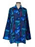 Peter Popovitch 100% Polyester Color Block Blue Long Sleeve Blouse Size M - photo 1