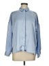 Zara Color Block Blue Long Sleeve Blouse Size M - photo 1
