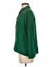 Zara Basic 100% Silk Solid Green Long Sleeve Silk Top Size S - photo 5