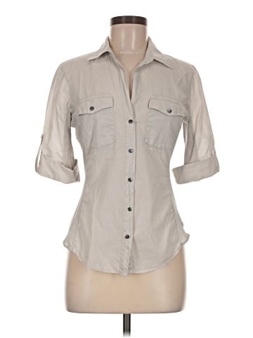 James Perse 3/4 Sleeve Button-Down Shirt (view 1)