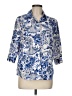 Unbranded Paisley Blue 3/4 Sleeve Button-Down Shirt Size M - photo 1