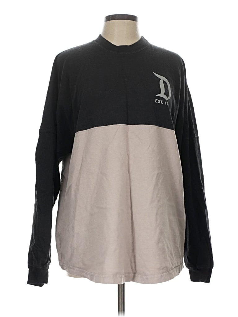 Pre-owned Disney Parks Long Sleeve Polo Shirt In Gray