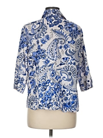 Unbranded 3/4 Sleeve Button-Down Shirt (view 2)