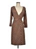 Mango Print Brown Cocktail Dress Size M - photo 1