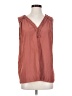 Catherine Malandrino 100% Polyester Brown Sleeveless Blouse Size L - photo 1