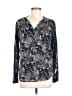 New Directions Paisley Blue Long Sleeve Blouse Size M - photo 1