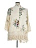 Solitaire 100% Rayon Ivory Kimono Size 1X - photo 2