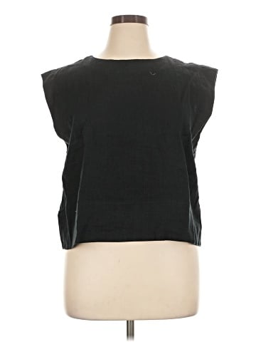 Madewell Bateau-Neck Tank in 100% Linen (view 1)