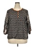 Unbranded 100% Polyester Black 3/4 Sleeve Blouse Size 2X - photo 1