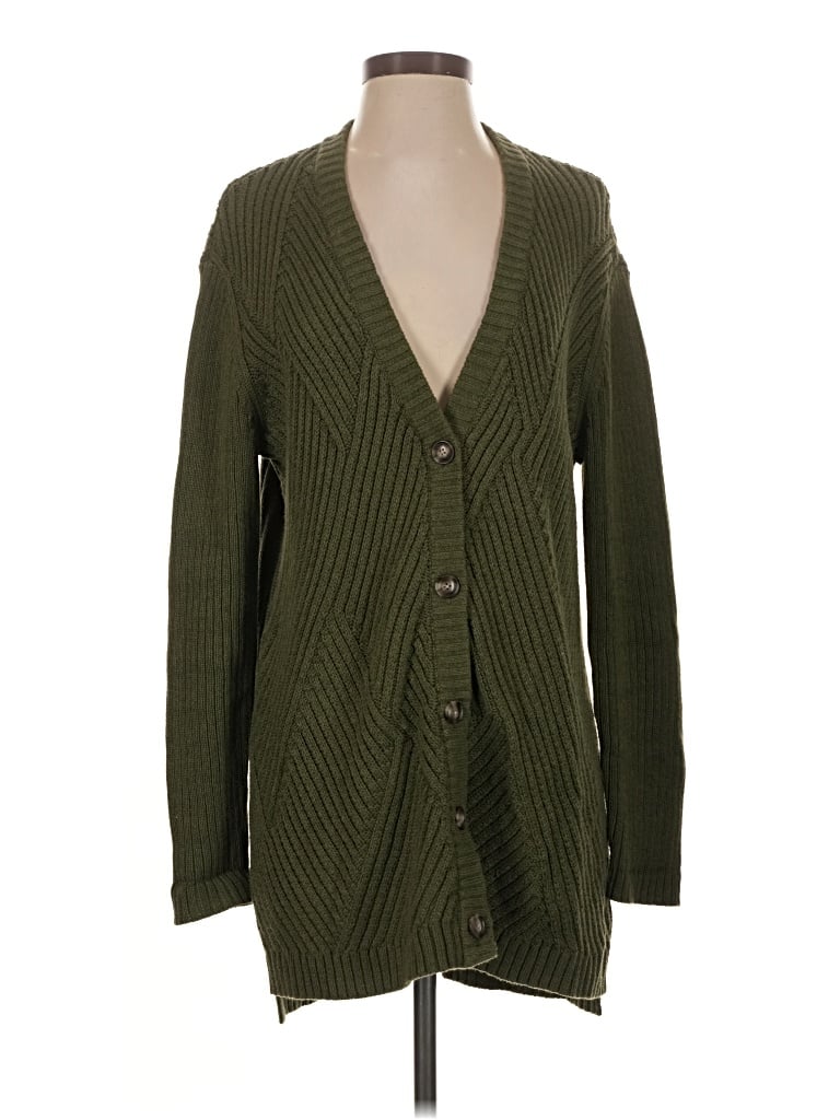 Pre-owned Cabi Cardigan Sweater In Green