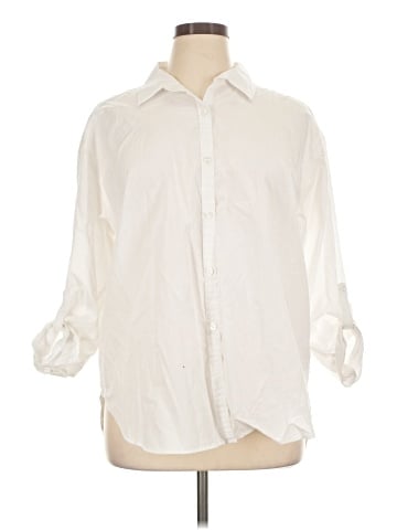 Gloria Vanderbilt 3/4 Sleeve Button-Down Shirt (view 1)