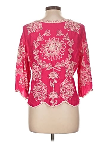 Solitaire 3/4 Sleeve Blouse (view 2)