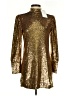 A.L.C. 100% Polyester Metallic Gold Cocktail Dress Size 2 - photo 1