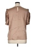 Worthington 100% Polyester Metallic Brown Short Sleeve Blouse Size XL - photo 2
