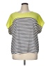 Chico's Stripes Green Short Sleeve Top Size XL - photo 1