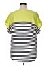 Chico's Stripes Green Short Sleeve Top Size XL - photo 2