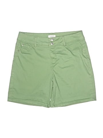 Curve Appeal Khaki Shorts (view 1)
