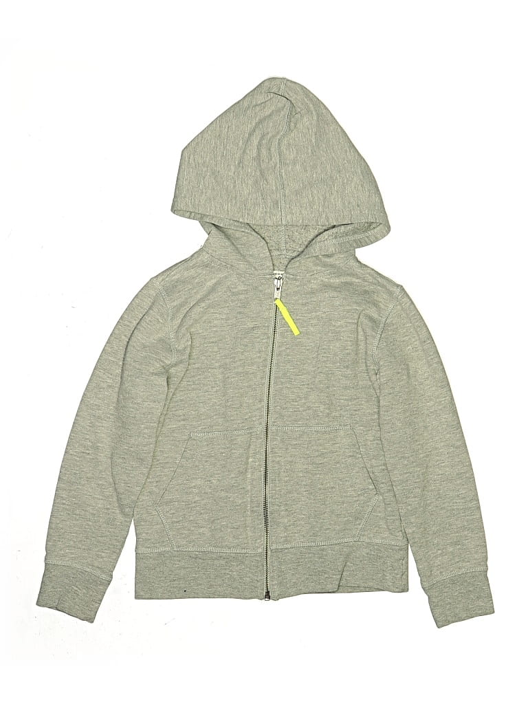 Pre-owned Crewcuts Kids' Zip Up Hoodie In Gray