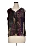 Christopher & Banks 100% Polyester Metallic Purple Sleeveless Blouse Size XL (petite) - photo 1