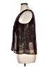 Christopher & Banks 100% Polyester Metallic Purple Sleeveless Blouse Size XL (petite) - photo 5