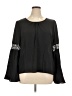 Annalee + Hope 100% Polyester Black Long Sleeve Blouse Size XL - photo 1