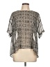 Olivaceous 100% Polyester Silver Short Sleeve Blouse Size L - photo 1