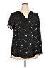 Torrid 100% Polyester Stars Black Short Sleeve Blouse Size 2X Plus (2) - photo 1