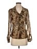 Escada Animal Print Gold Long Sleeve Blouse Size EU 36 / US 6 - photo 1