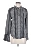Ann Taylor 100% Polyester Chevron-herringbone Black Long Sleeve Blouse Size S - photo 1