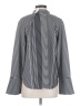 Ann Taylor 100% Polyester Chevron-herringbone Black Long Sleeve Blouse Size S - photo 2