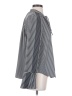 Ann Taylor 100% Polyester Chevron-herringbone Black Long Sleeve Blouse Size S - photo 4