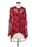 Sundance Black Red Long Sleeve Blouse Size S - photo 1