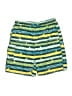 L.L.Bean 100% Polyester Stripes Green Board Shorts Size 14 - photo 1