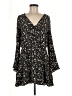 Mango 100% Polyester Floral Tan Black Casual Dress Size M - photo 1