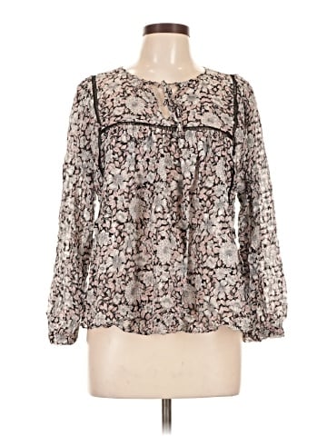 Rebecca Taylor Long Sleeve Silk Top (view 1)