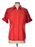 Chico's 100% Cotton Red Short Sleeve Blouse Size Lg (2) - photo 1