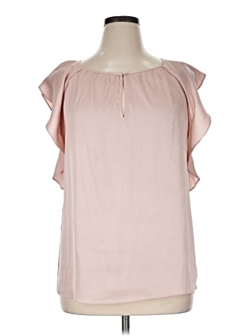 White House Black Market Short Sleeve Blouse (view 1)