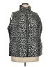 MICHAEL Michael Kors 100% Polyester Animal Print Silver Vest Size 2X - photo 1