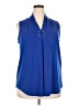 Avenue Blue Sleeveless Blouse Size 18 - photo 1