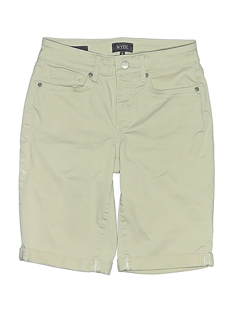 Pre-owned Nydj Khaki Shorts In Green