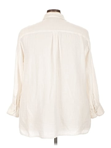 Lane Bryant 3/4 Sleeve Button-Down Shirt (view 2)