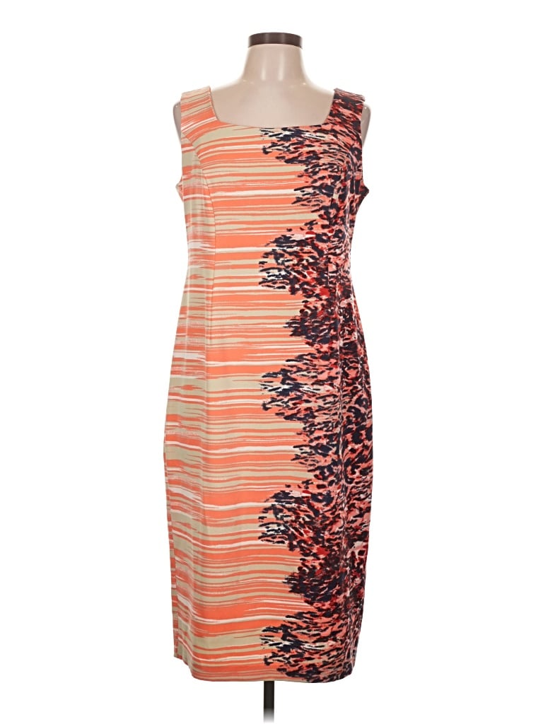 Pre-owned Maya Brooke Cocktail Dress In Orange
