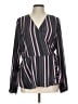 Torrid Stripes Pink Gray Long Sleeve Blouse Size Lg Plus (0) - photo 1