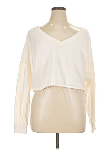 Madewell Double-Face V-Neck Long-Sleeve Tee (view 1)